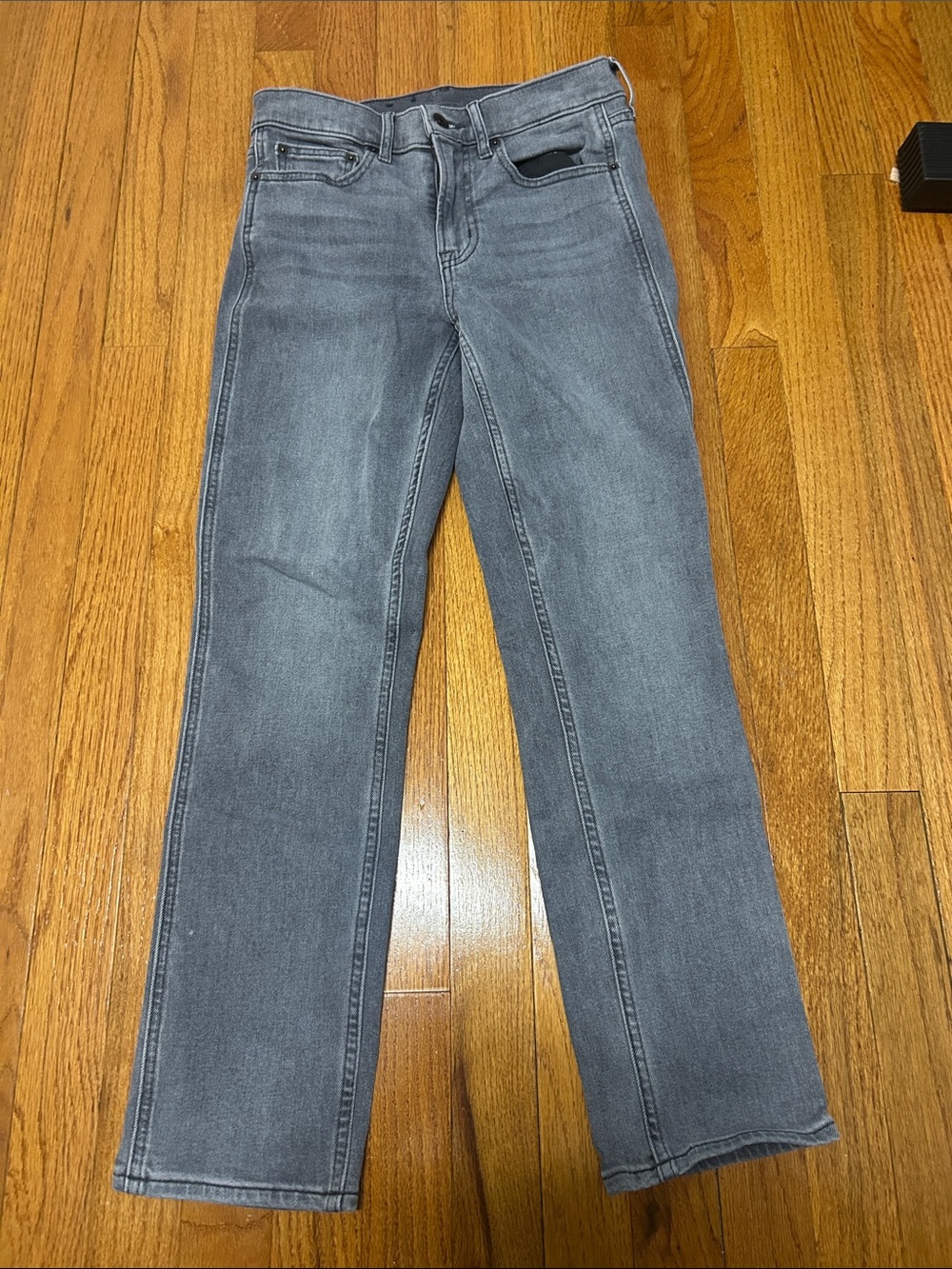 GAP Women's Grey Straight-Leg Jeans
